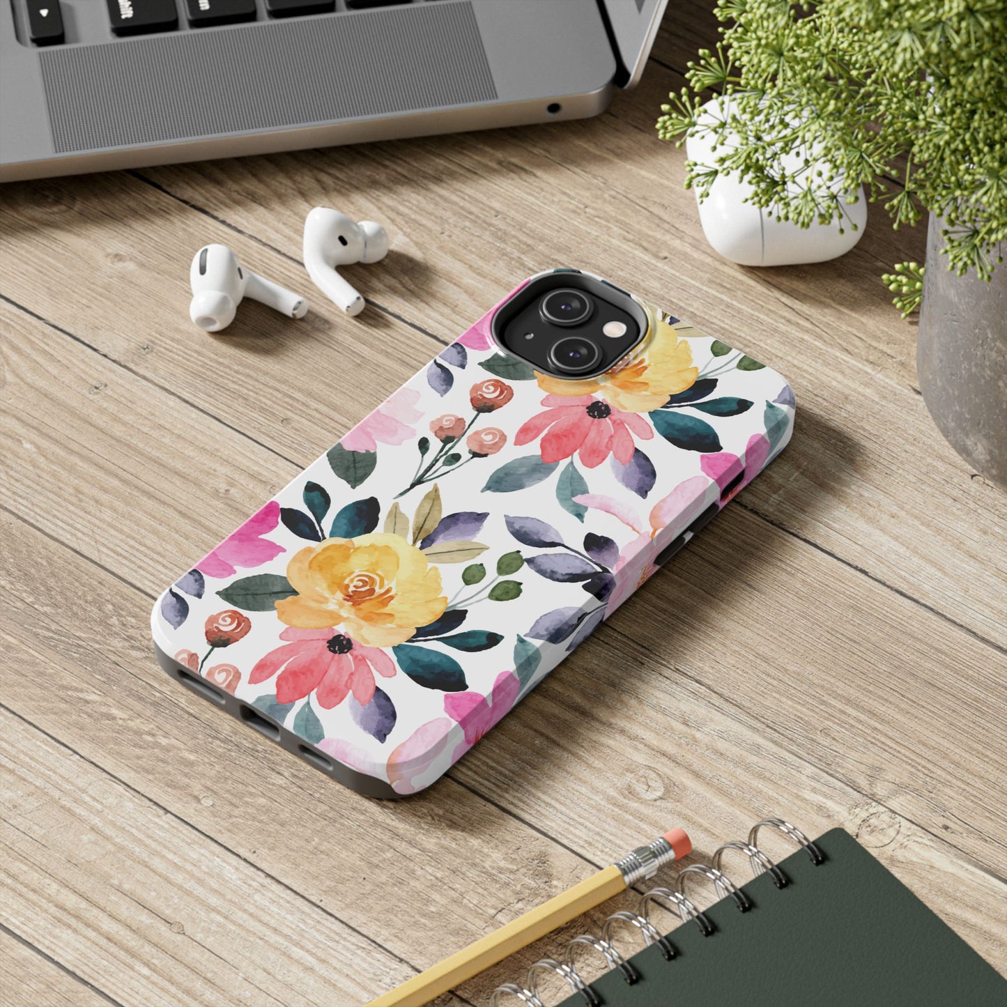 Blossoming Beauty – iPhone Series Case with Vibrant Watercolor Flowers