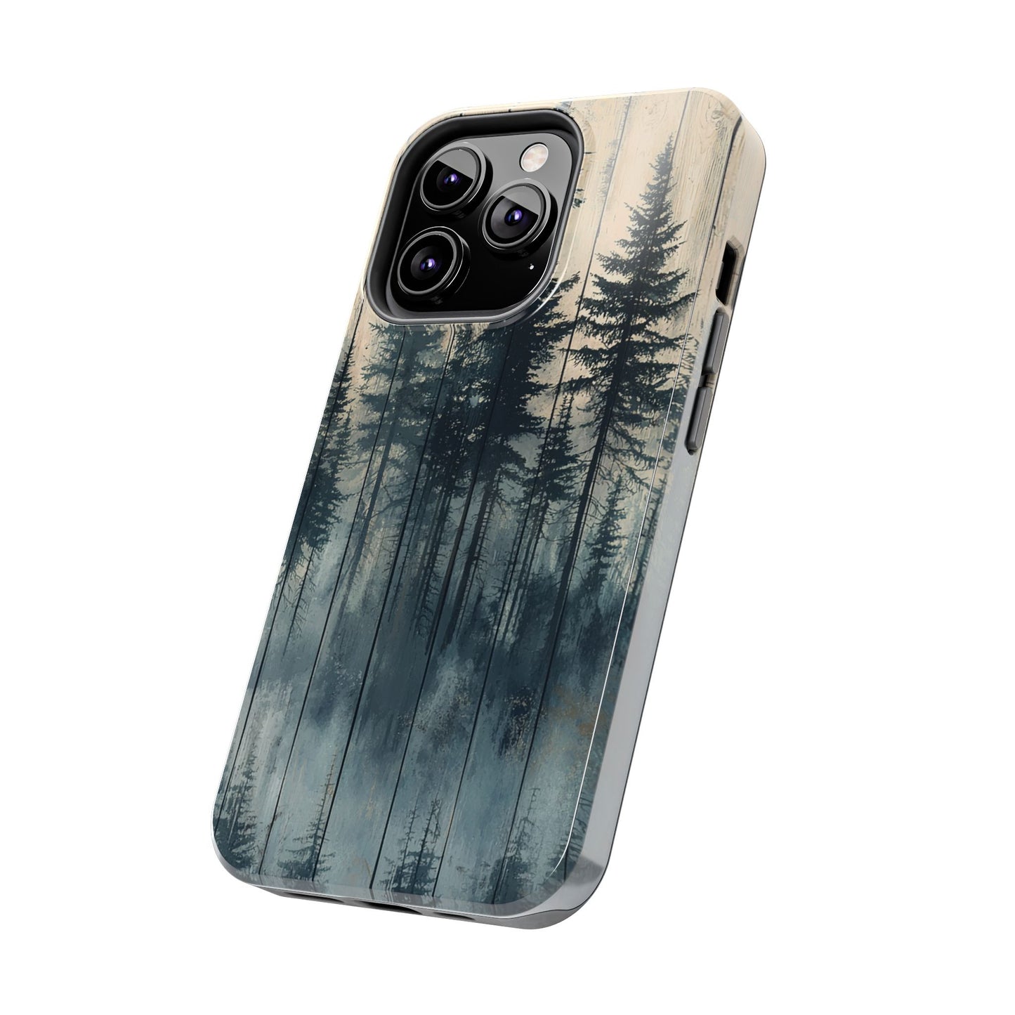 Misty Forest iPhone Case - Rustic Nature-Inspired Protective Cover