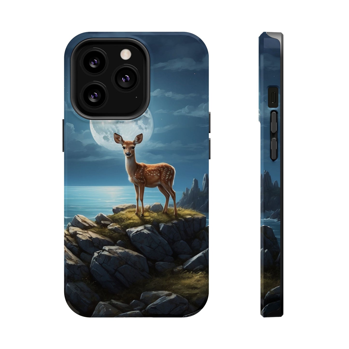 Enchanted Fawn Under the Moonlit Sky MagSafe iPhone Case