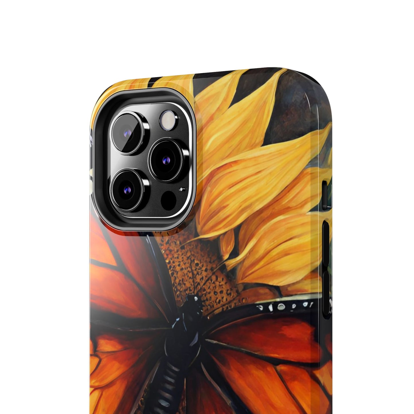 Monarch Butterfly & Sunflower Art – iPhone Case