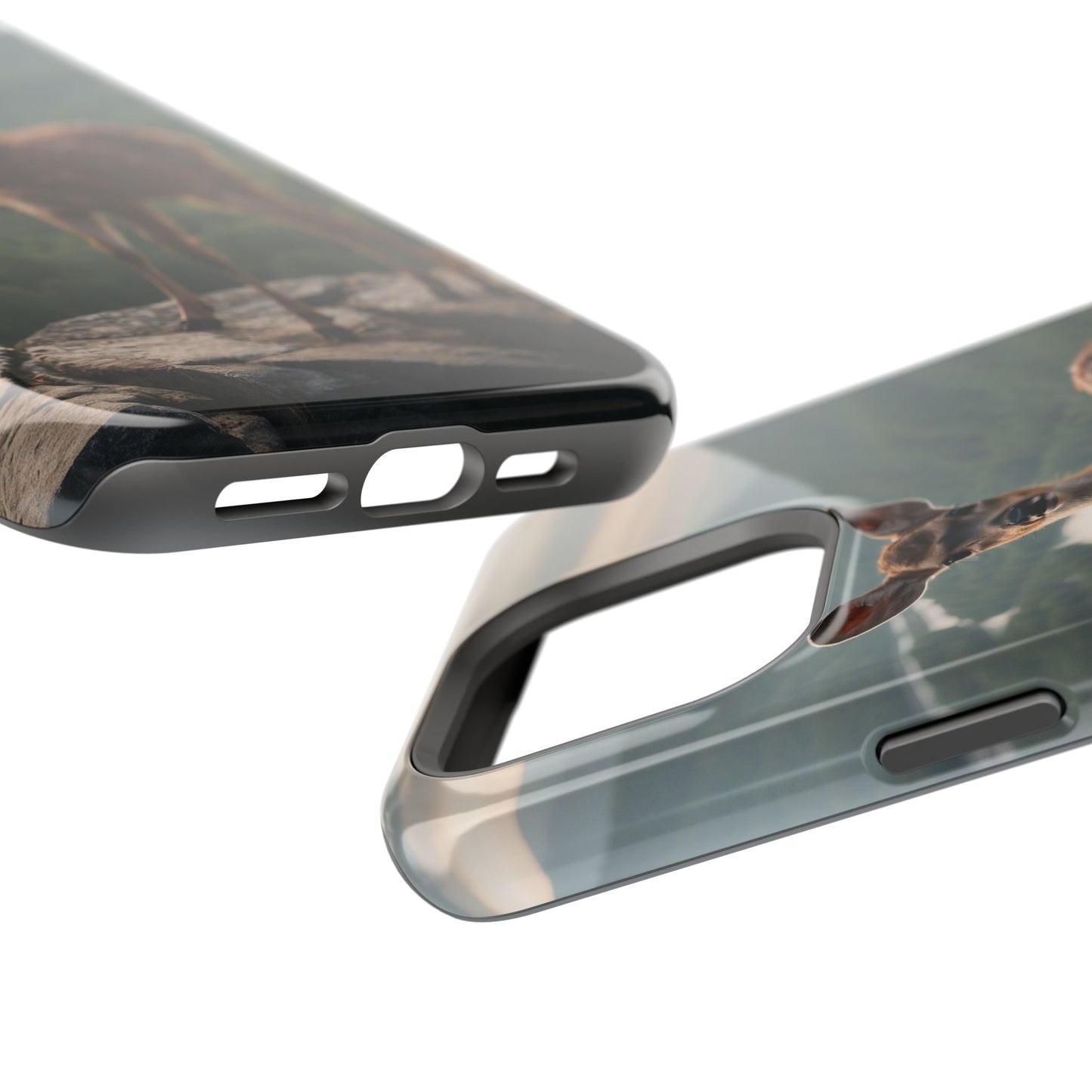 Majestic Fawn Overlooking Mountain Vista MagSafe iPhone Case