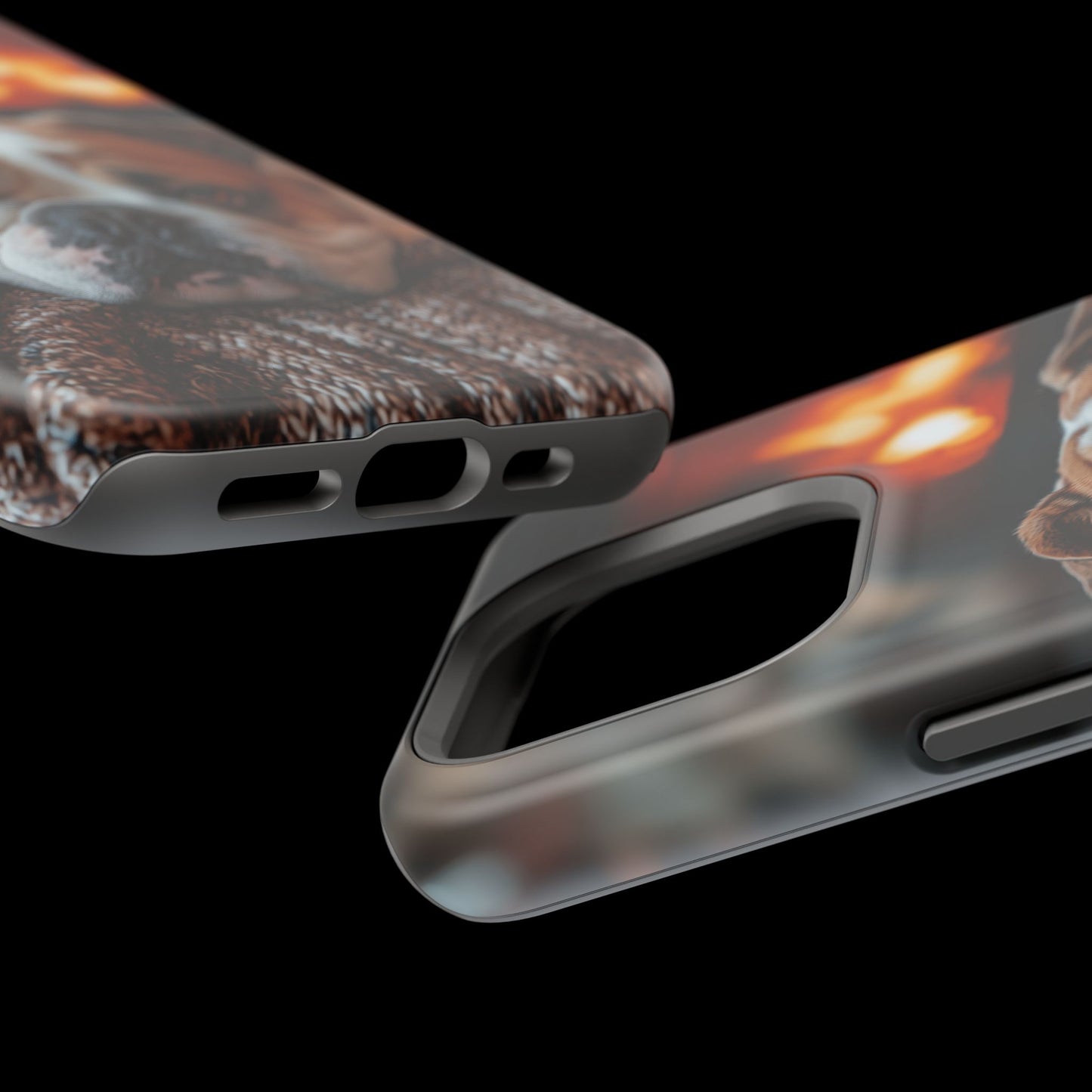 Cozy Bulldog MagSafe Case – Fireside-Inspired Protective Cover