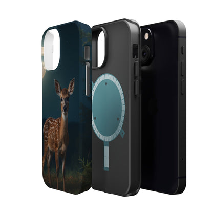 MagSafe-Compatible iPhone Case – Mystic Fawn Under the Moonlit Sky