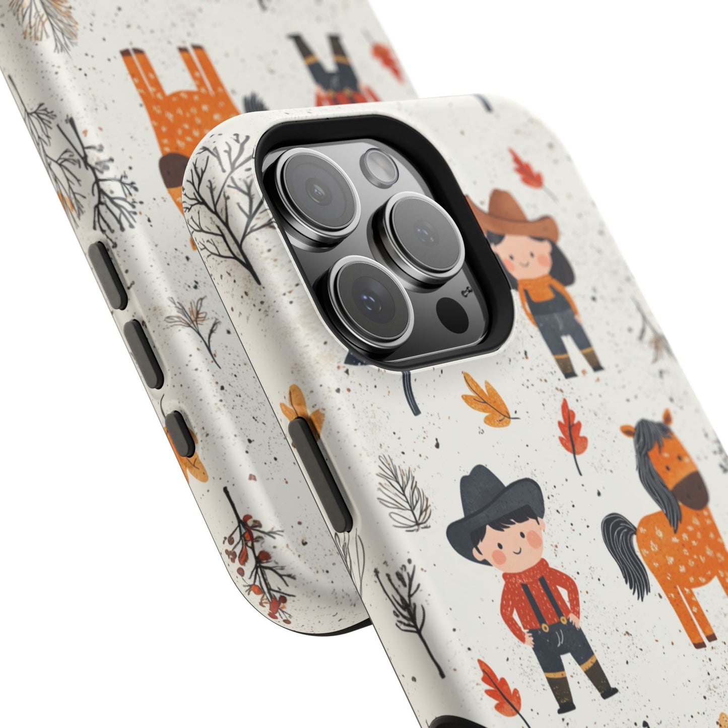 Cowboy Adventures Tough MagSafe iPhone Case – Cute Western Theme, Dual-Layer Protection