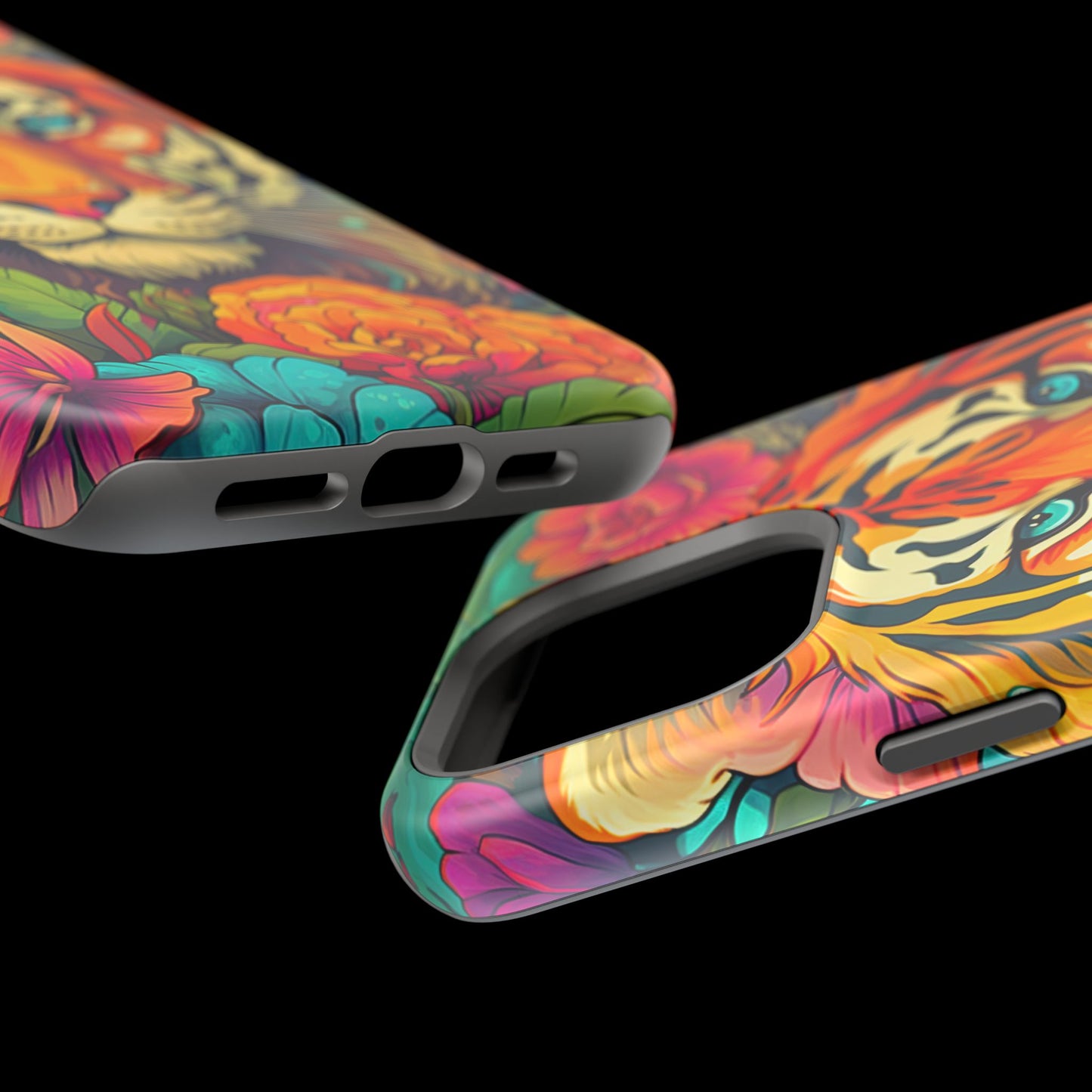 Fierce Rainbow Tiger Art - MagSafe iPhone Case