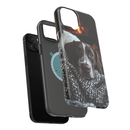 Majestic German Shorthaired Pointer MagSafe iPhone Case – Sunset Prairie Design