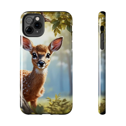 Whimsical Fawn in a Sunlit Forest iPhone Case