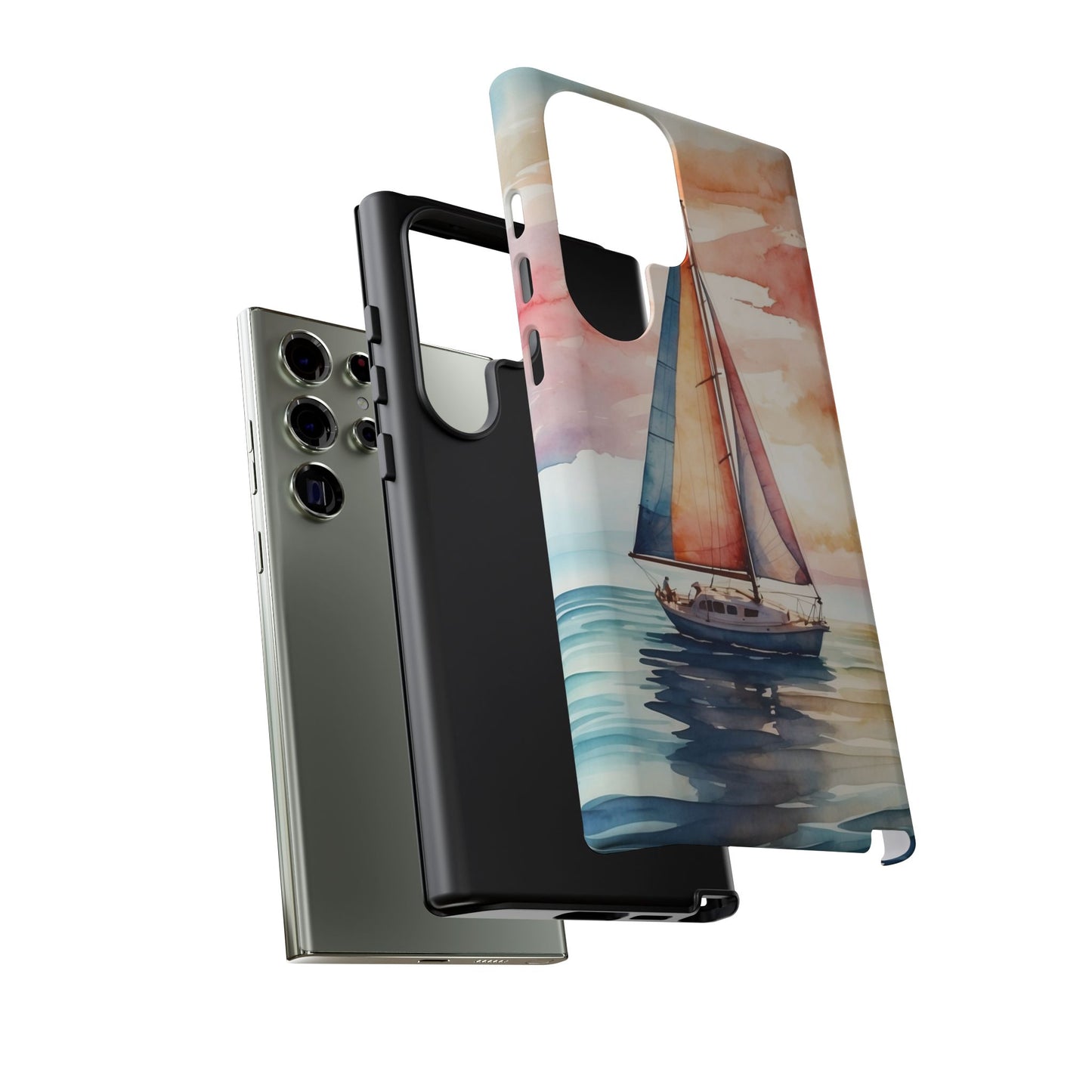 Sailboat Sunset Samsung Galaxy Case – Vibrant Watercolor Design