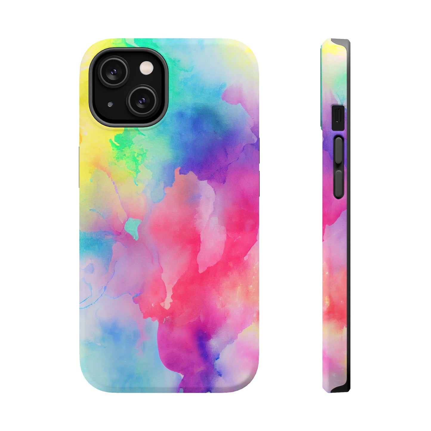 Pastel Watercolor Dream MagSafe iPhone Case – Slim Profile, Glossy Finish