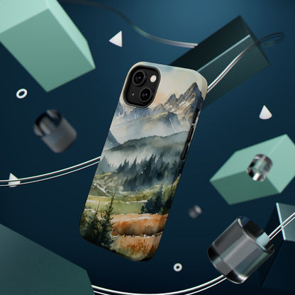 Serene Alpine Forest - MagSafe iPhone Case