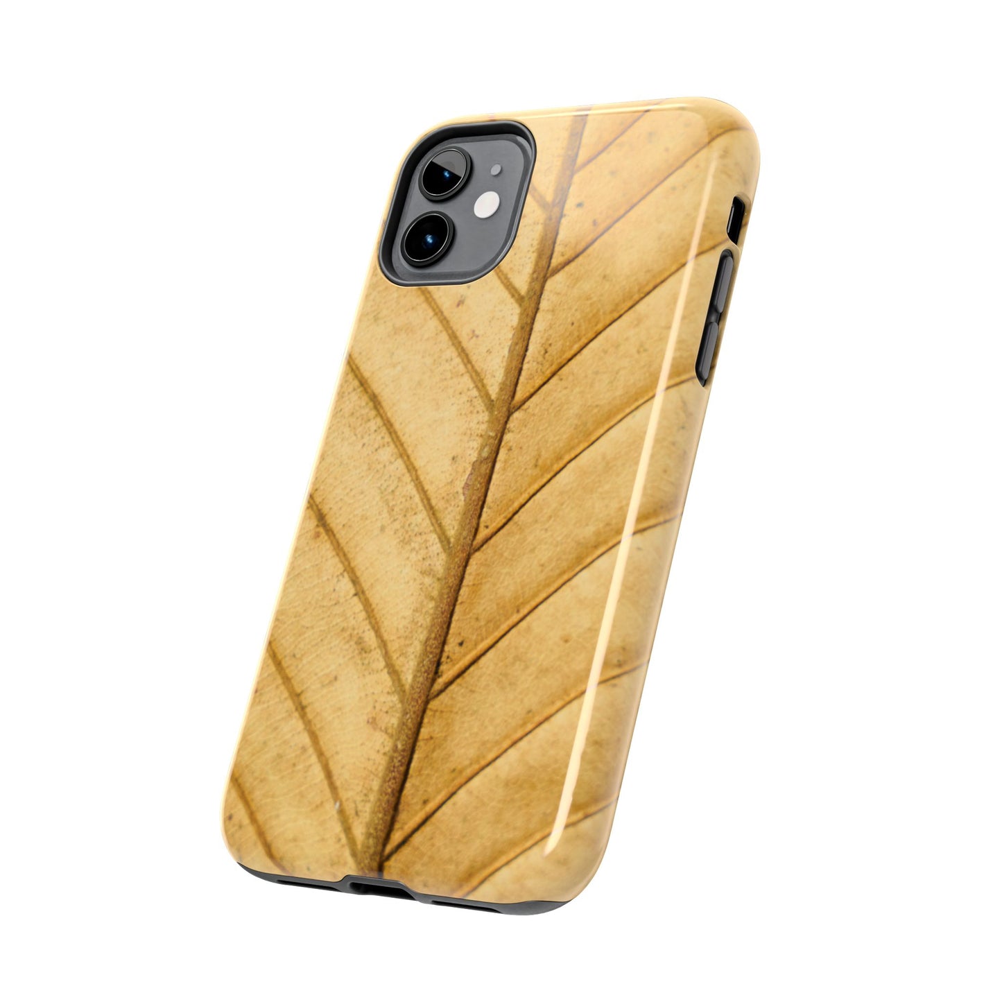 Golden Leaf Texture iPhone Case – Minimal Nature Design