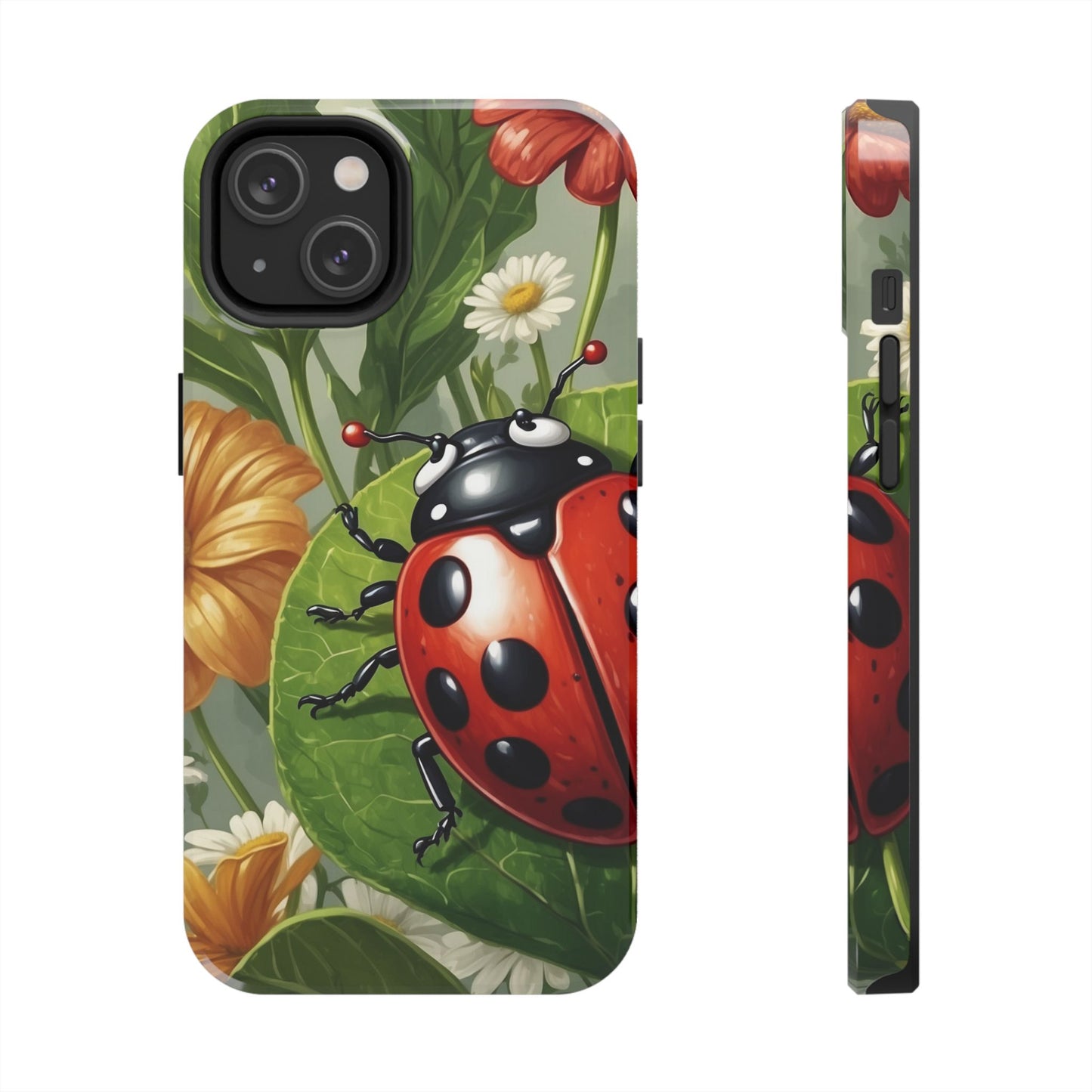 Ladybug Garden iPhone Case – Blooming Floral Art