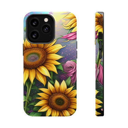 Whimsical Sunflower & Rose Garden - MagSafe iPhone Series Case