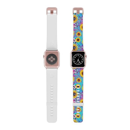 Bright Sunflower Pop Art Apple Watch Band