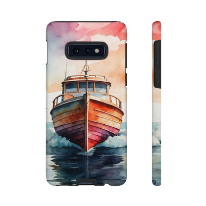 Sunset Sail Watercolor Boat – Samsung Galaxy Series Case