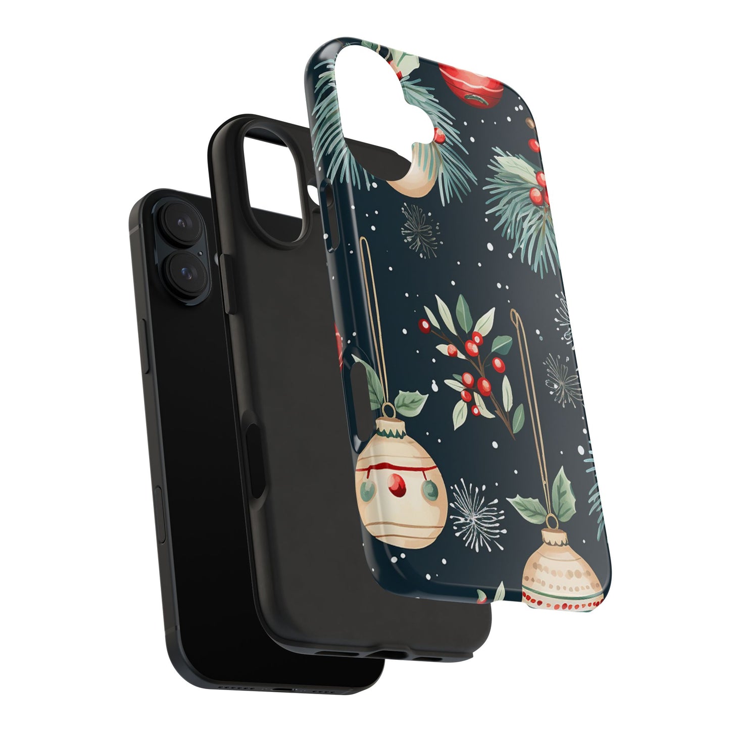 Elegant Christmas Ornaments and Pine - iPhone Series Case