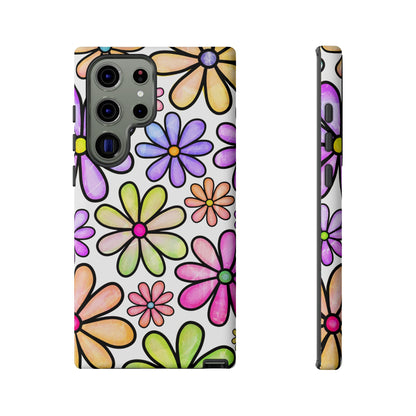 Pastel Daisy Dream Samsung Galaxy Case – Slim Profile, Glossy Finish