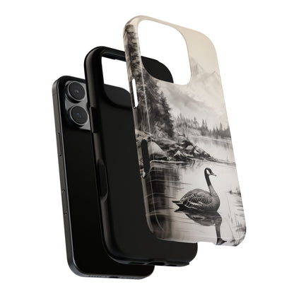 Canadian Goose Phone Case - Charcoal Sketch Design!