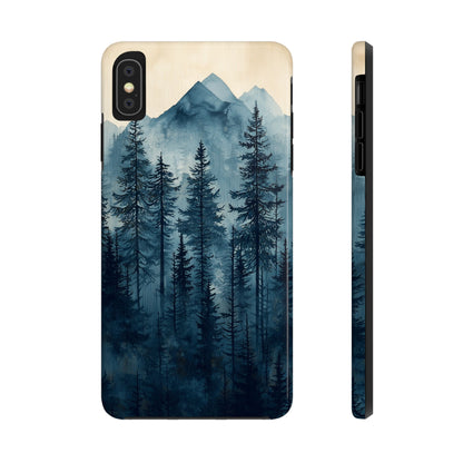 Misty Forest iPhone Case - Nature-Inspired Mountain Scene Protective Cover