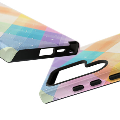 Pastel Plaid Watercolor iPhone Case - BOGO Cases