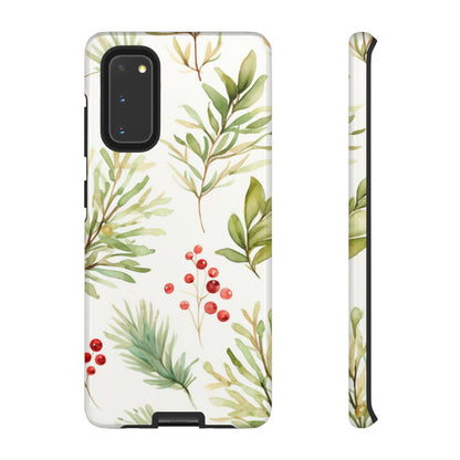 Winter Greenery & Berry Watercolor – Samsung Galaxy Series Case