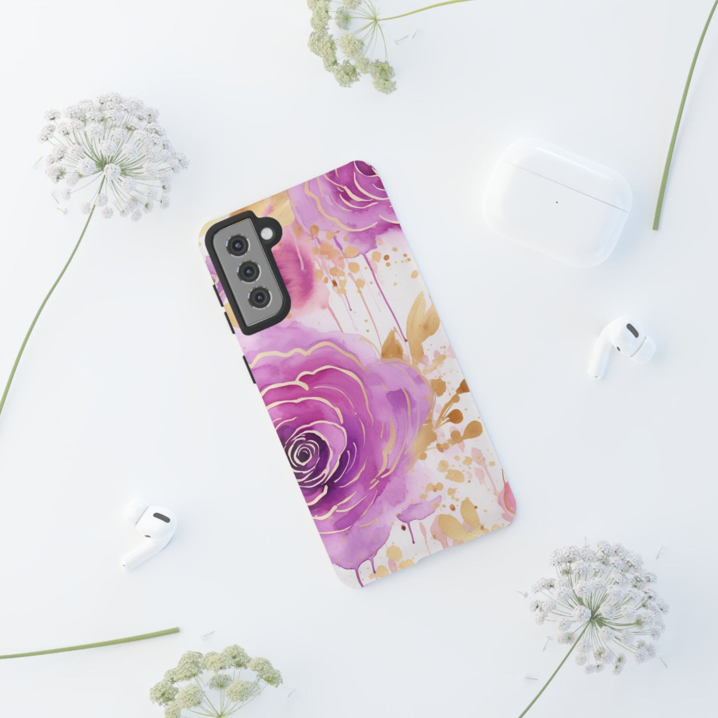Radiant Purple & Gold Floral - Samsung Galaxy Series Case