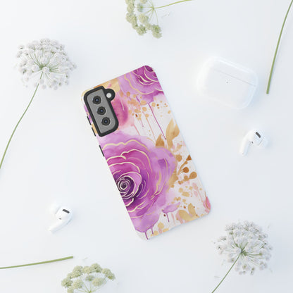 Radiant Purple & Gold Floral - Samsung Galaxy Series Case
