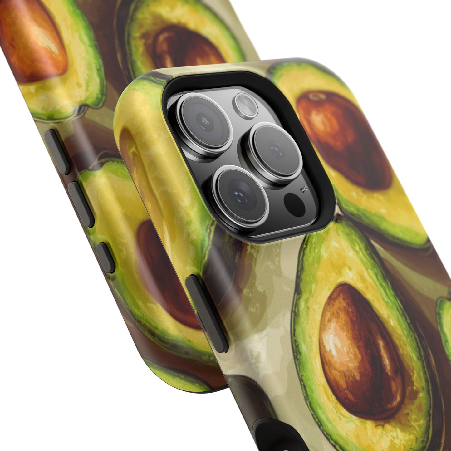 Realistic Avocado MagSafe iPhone Case – Detailed Green Fruit Design, Shockproof Protection