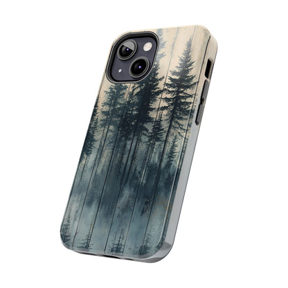 Misty Forest iPhone Case - Rustic Nature-Inspired Protective Cover