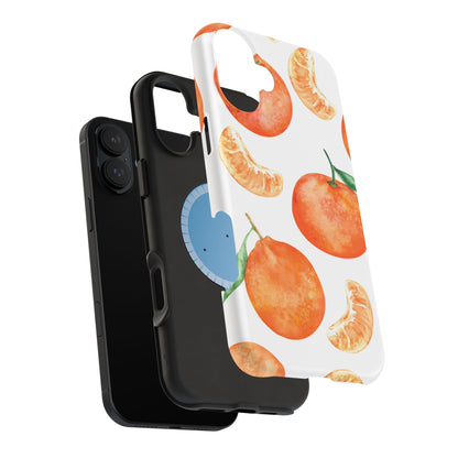 Tangerine Dreams Tough MagSafe iPhone Case – Watercolor Orange Design, Shockproof Dual Protection