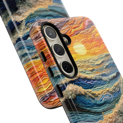 Textured Ocean Sunset Waves – Samsung Galaxy Series Case