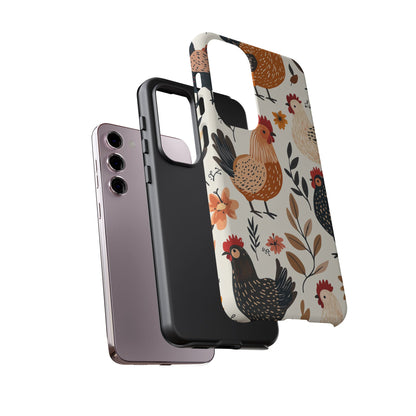 Samsung Galaxy Case: Cluckin' Vintage – Chickens & Leaves