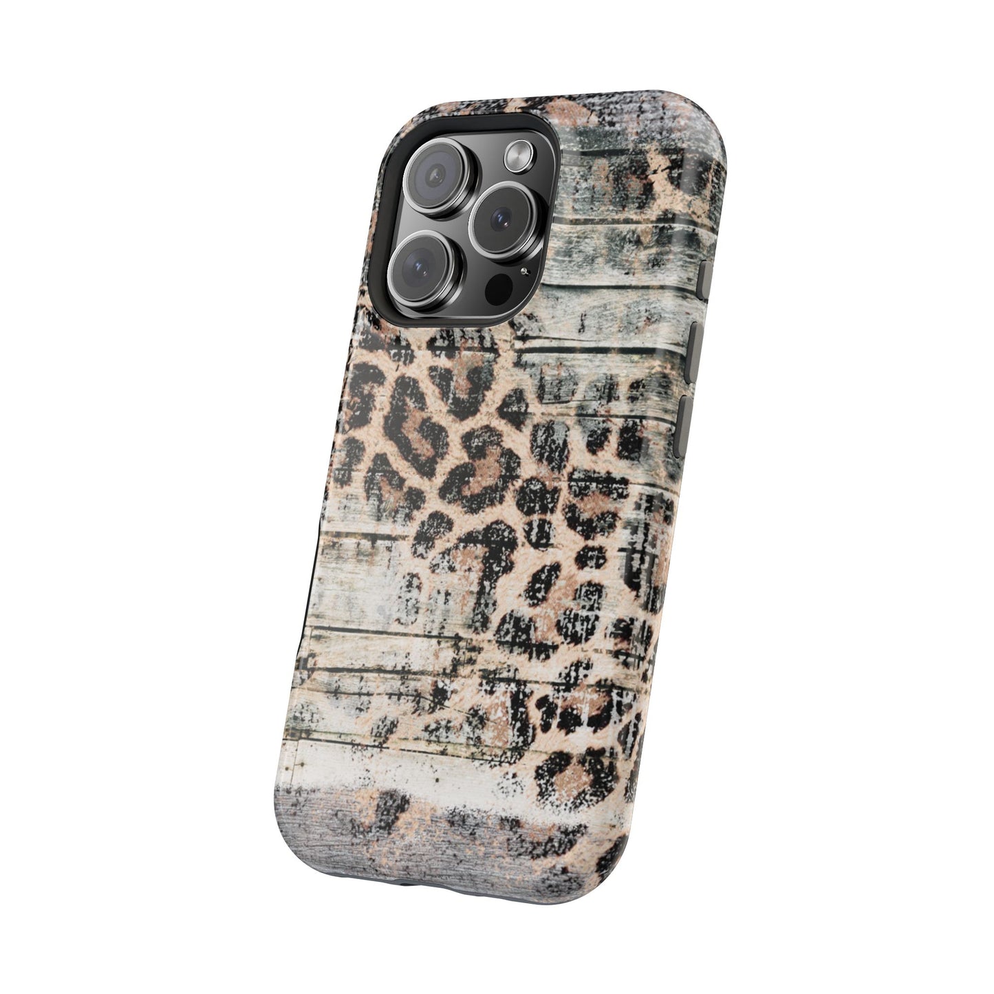 Rustic Leopard Wood Print - MagSafe iPhone Series Case