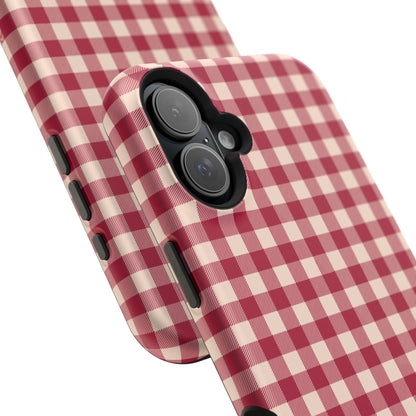 Vintage Red Gingham Check – MagSafe iPhone Case