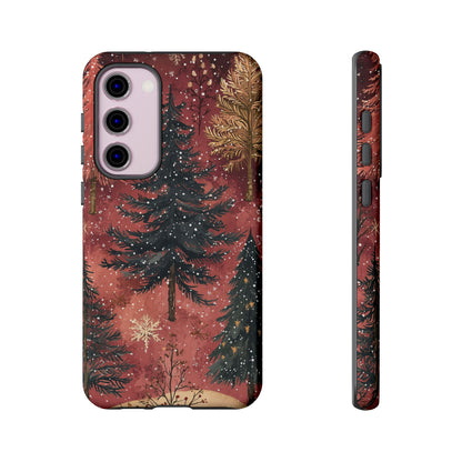 Rustic Red Winter Forest - Samsung Galaxy Series Case