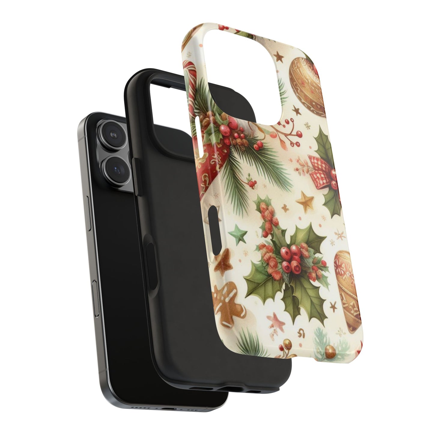 Classic Christmas Stocking & Ornaments Pattern – iPhone Series Case