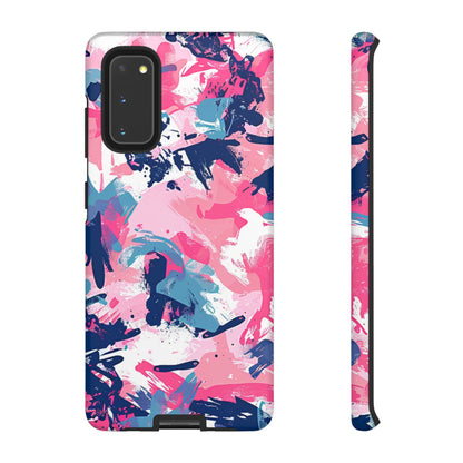 Vibrant Pink & Navy Abstract Splash – Samsung Galaxy Case