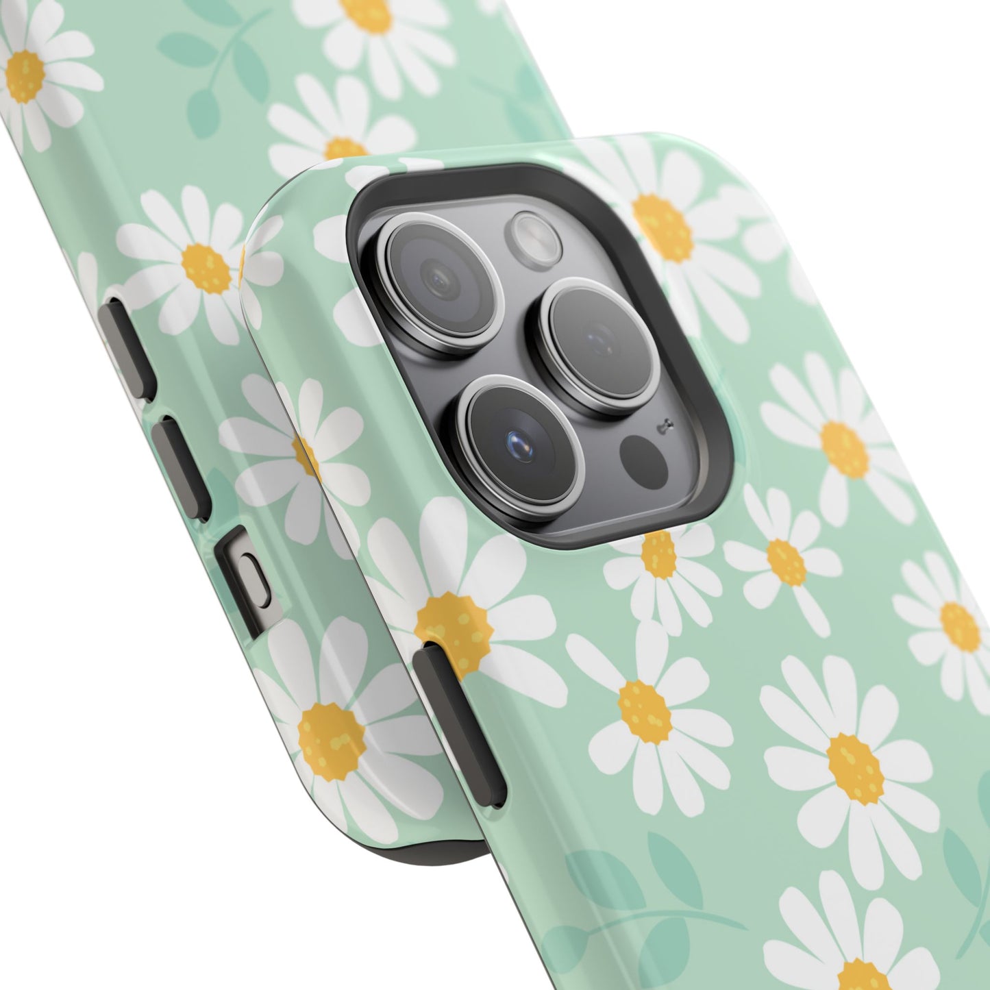 Charming Daisy Floral Tough MagSafe iPhone Case – Spring Pastel Design, Shockproof & Slim