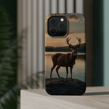 Majestic Stag at Sunset – MagSafe iPhone Case