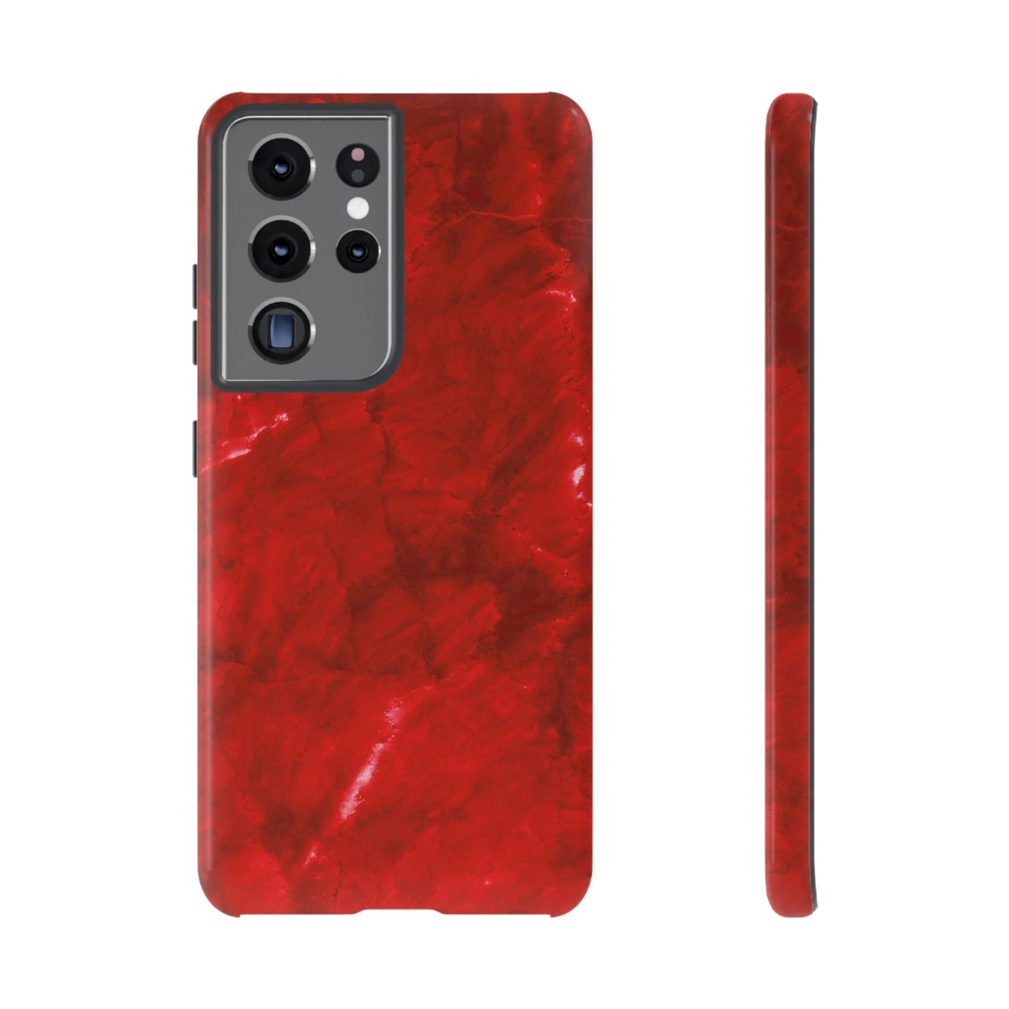 Bold Red Marble Samsung Galaxy Case – Luxe Modern Design with Vibrant Finish