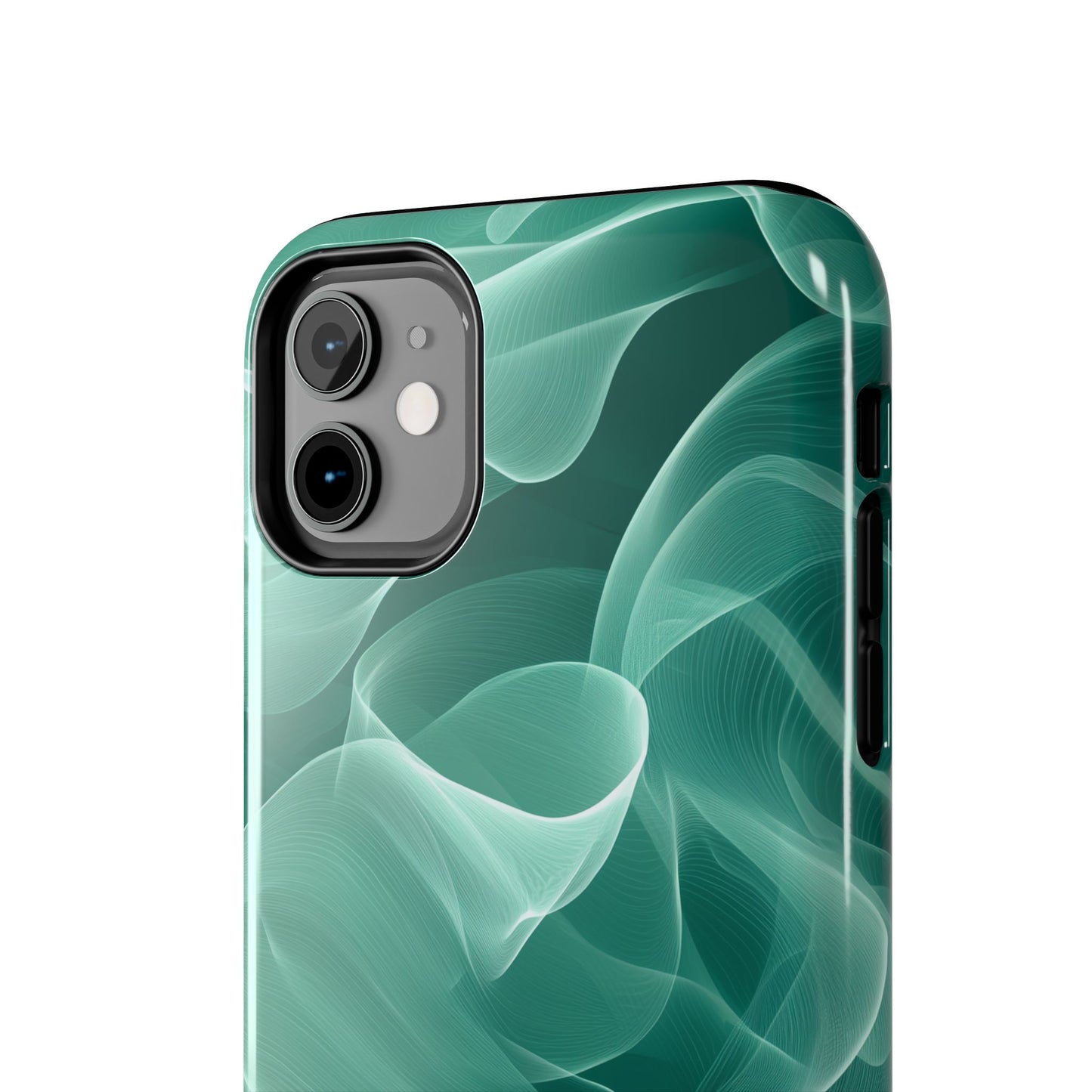 Emerald Flow iPhone Case – Translucent Green Fabric - Inspired Design - BOGO Cases