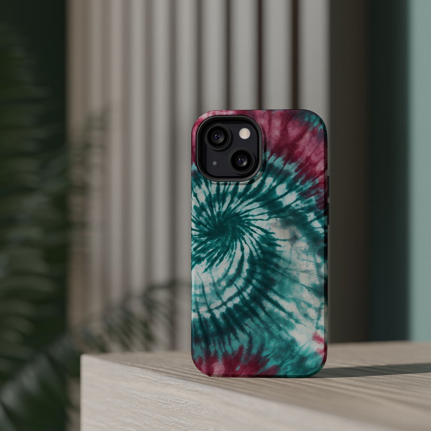 Teal and Pink Tie-Dye MagSafe Case – Stylish and Functional