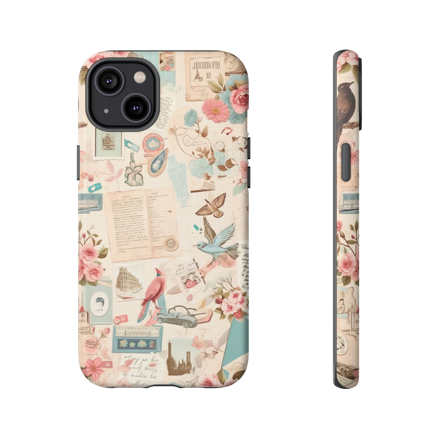 Vintage Collage iPhone Case - Retro Nostalgic Protective Cover