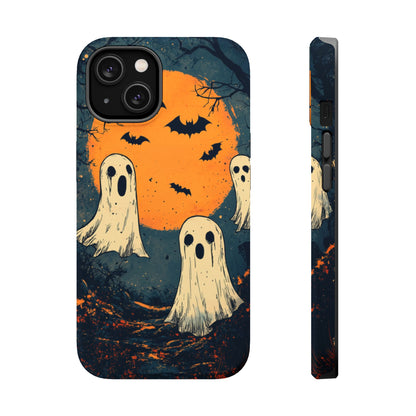 Haunted Ghosts & Full Moon MagSafe iPhone Case – Spooky Halloween Design