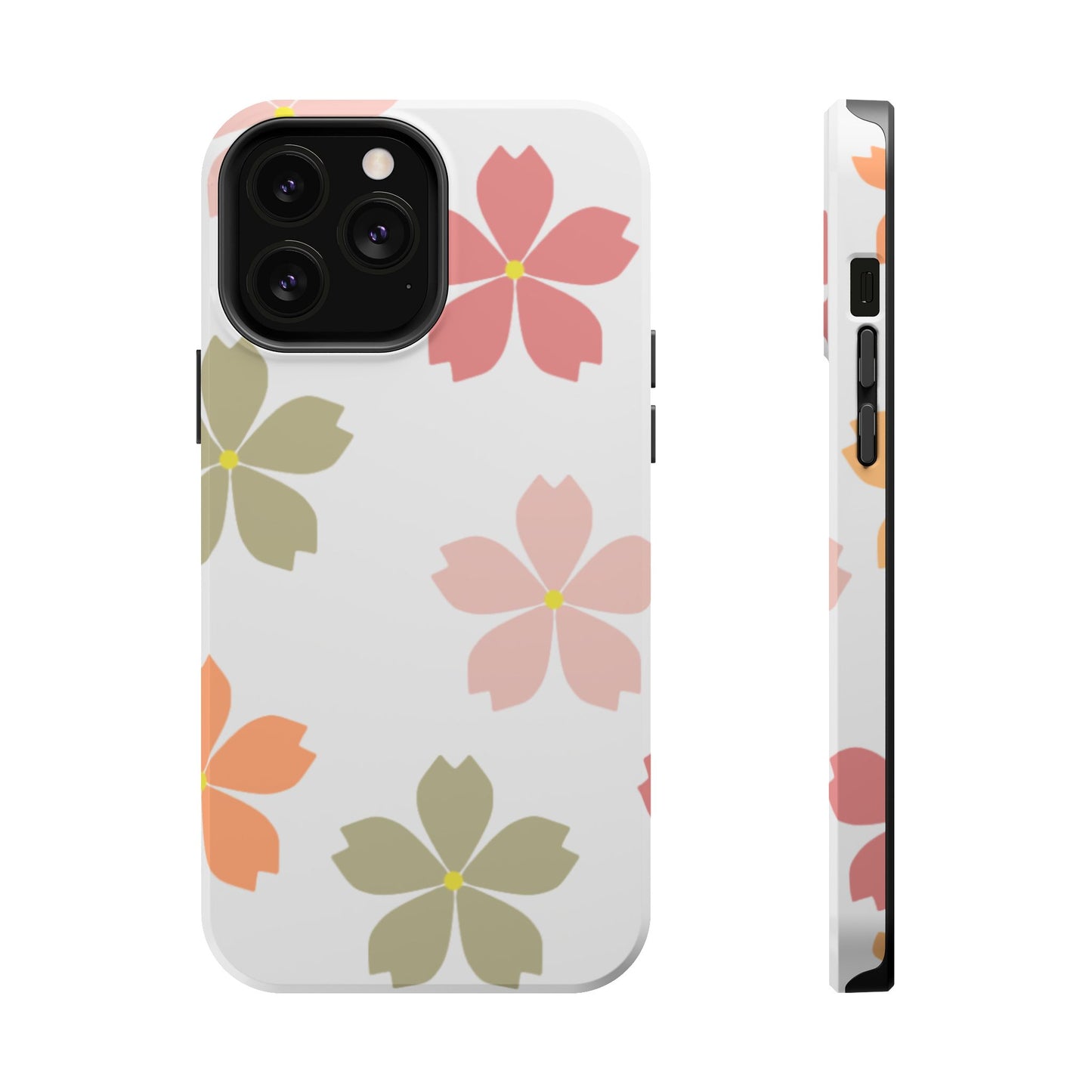 Pastel Sakura Blossom Tough MagSafe iPhone Case – Durable Design with Soft Matte Finish