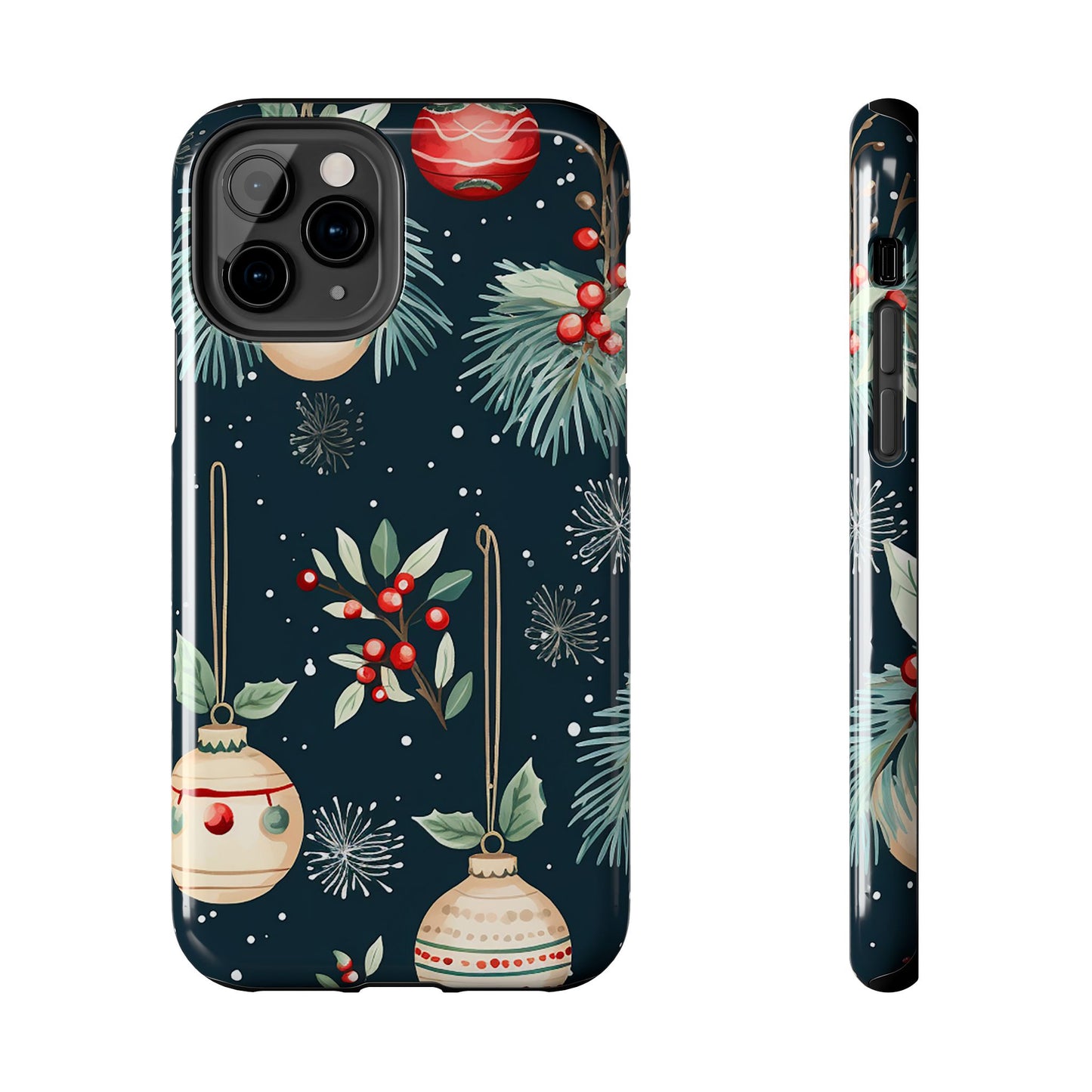 Elegant Christmas Ornaments and Pine - iPhone Series Case