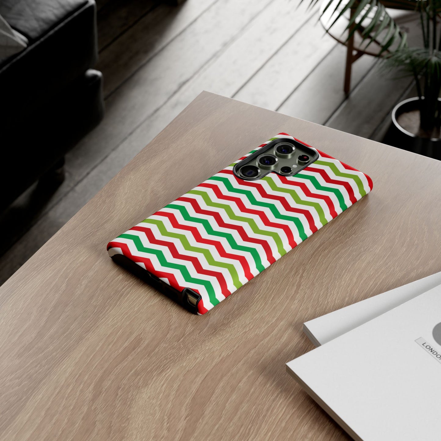 Vibrant Fiesta Chevron – Yellow Green, Green & Red Geometric Case