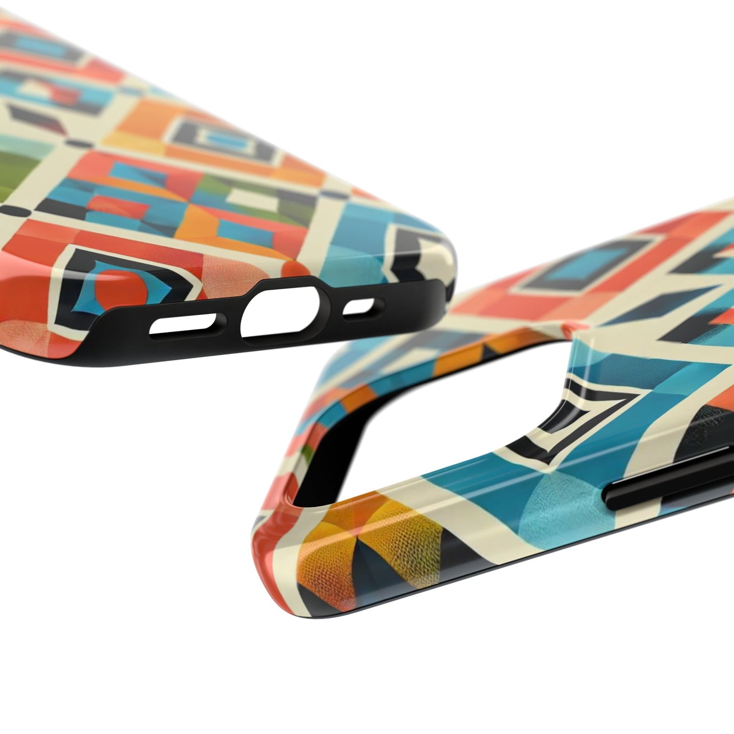 Harlequin Geometric iPhone Case - Vibrant Abstract Protective Cover