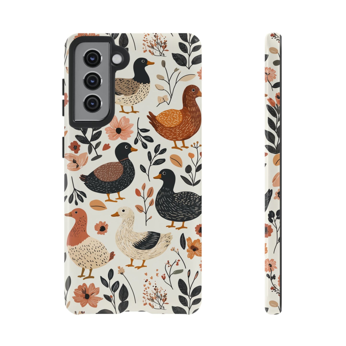 Vintage Duck Case – Floral & Leaf Design