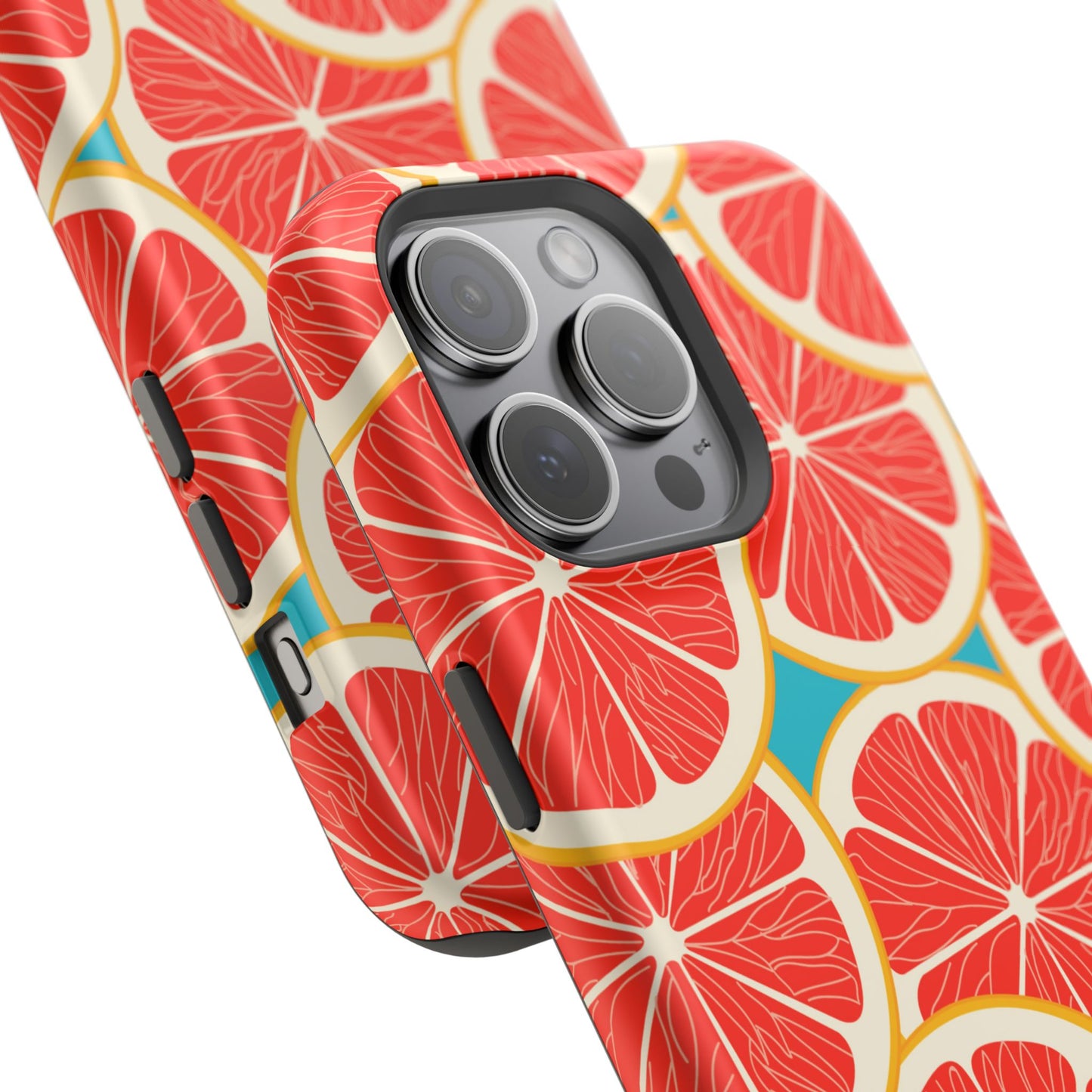 Ruby Grapefruit Pop Tough MagSafe iPhone Case – Vibrant Citrus Design, Shock-Resistant Protection